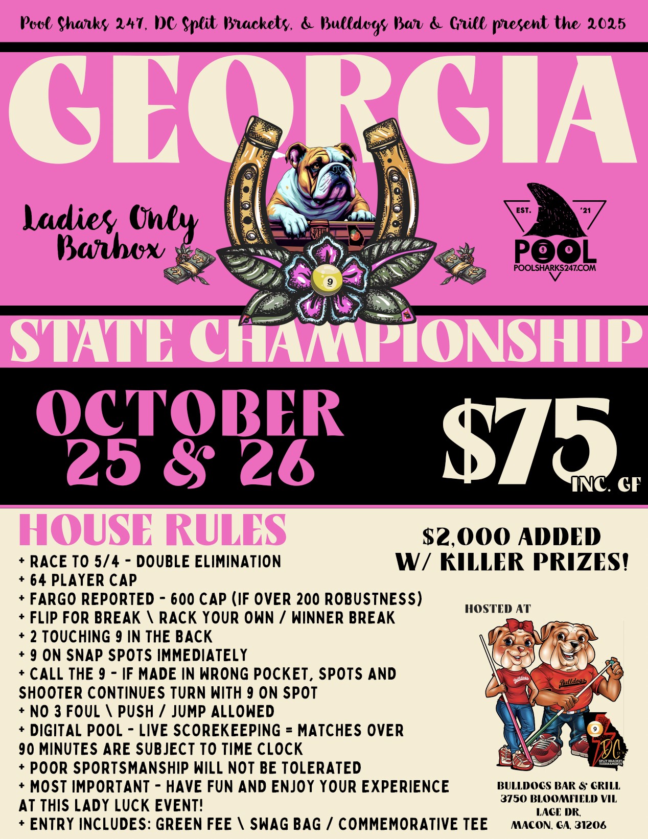 Tournament flyer / rules image